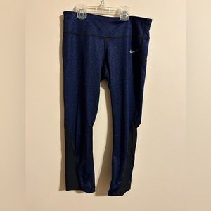 Nike Dri-fit capris blue and black